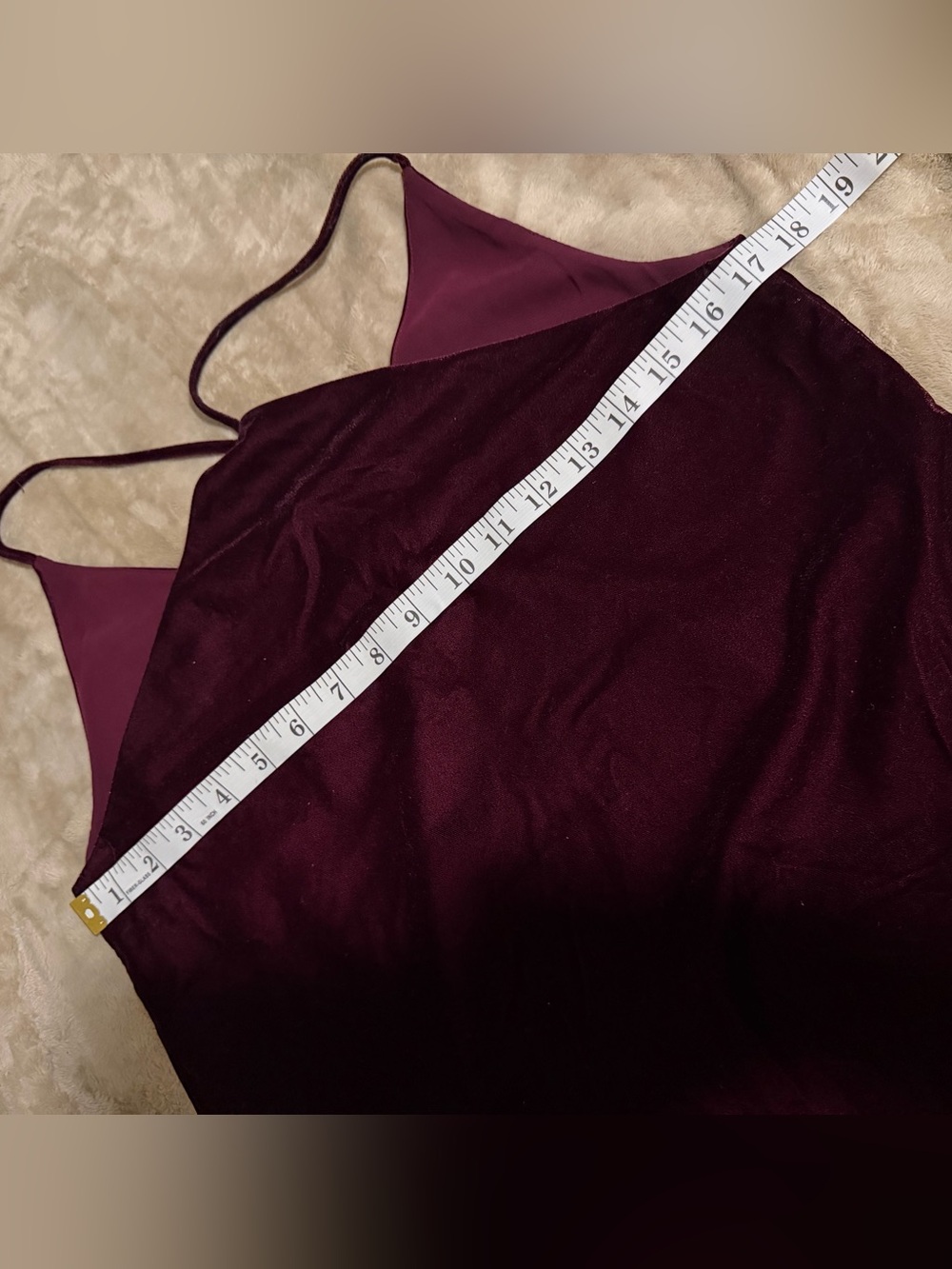 LOFT Classic Burgundy Wine Suede Feel Jacquard Cami Tank Top XS - Picture 7 of 7